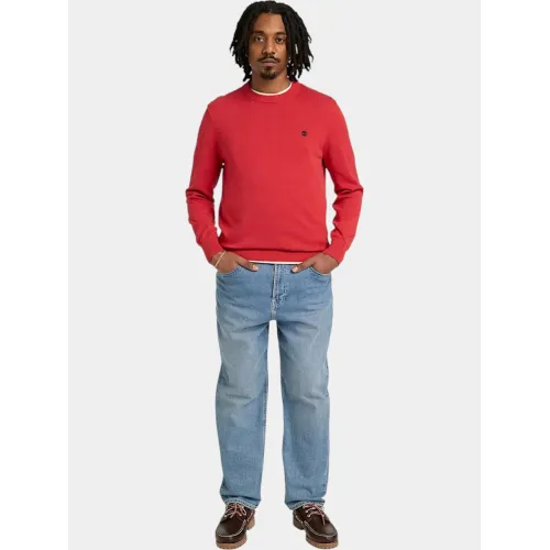 Timberland Cotton YD Sweater Férfi Pulóver N96-American Beauty