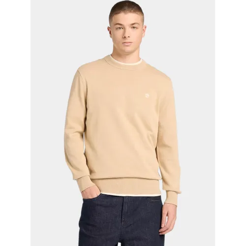 Timberland Cotton YD Sweater Férfi Pulóver Y94-Safari