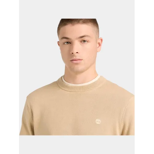 Timberland Cotton YD Sweater Férfi Pulóver Y94-Safari