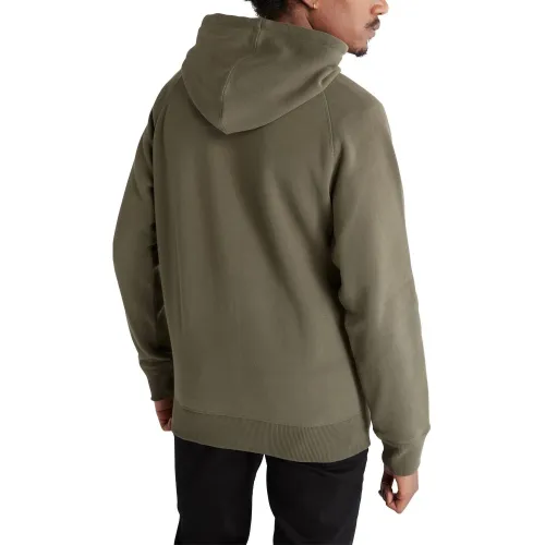 Timberland Brushed Back Full Zip Hoodie Férfi Pulóver A58G-Grn