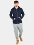 Timberland Brushed Back Full Zip Hoodie Férfi Pulóver Z02-Dark Sapphire-Dark Denim