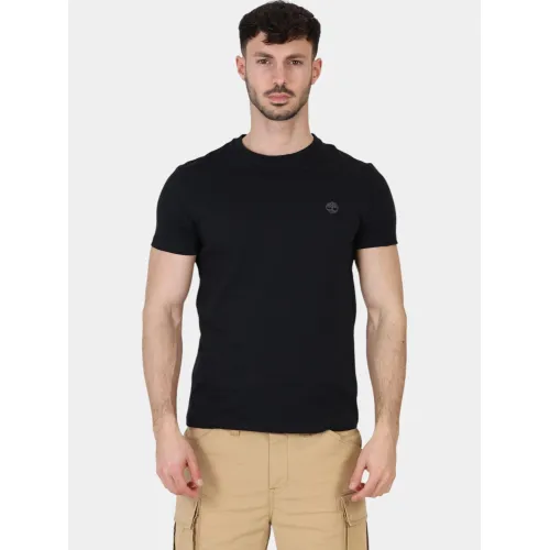 Timberland Short Sleeve Tee Férfi Póló X65-Black-Pavement