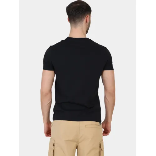 Timberland Short Sleeve Tee Férfi Póló X65-Black-Pavement