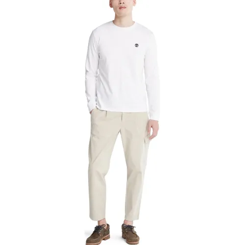 Timberland Long Sleeve Tee Timberland Long Sleeve Tee Férfi Hosszú ujjú póló 100-Wht