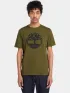 Timberland Tree Logo Short Sleeve Tee Férfi Póló 302-Dark Olive