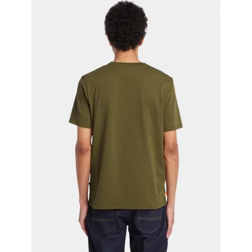 Timberland Tree Logo Short Sleeve Tee Férfi Póló 302-Dark Olive