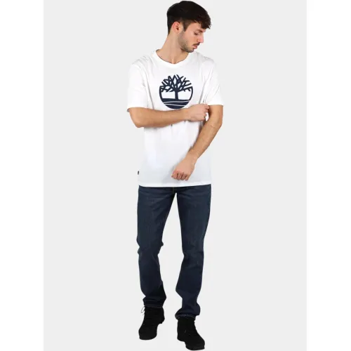 Timberland Tree Logo Short Sleeve Tee Férfi Póló 100-White