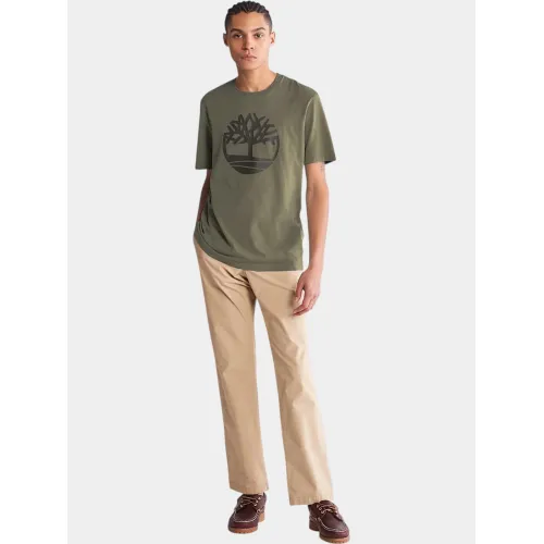Timberland Tree Logo Short Sleeve Tee Férfi Póló A58-Leaf Green