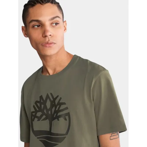 Timberland Tree Logo Short Sleeve Tee Férfi Póló A58-Leaf Green