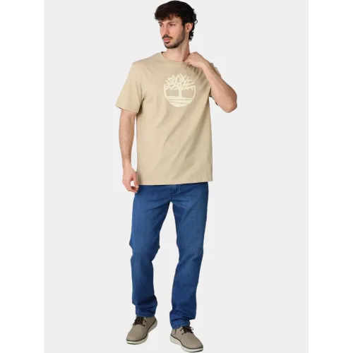 Timberland Tree Logo Short Sleeve Tee Férfi Póló Y94-Safari