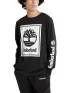 Timberland Ls Front Stack Logo Tee Timberland Ls Front Stack Logo Tee Férfi Hosszú ujjú póló N92-Blk