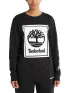 Timberland Ls Front Stack Logo Tee Timberland Ls Front Stack Logo Tee Férfi Hosszú ujjú póló N92-Blk