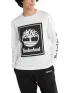 Timberland Ls Front Stack Logo Tee Timberland Ls Front Stack Logo Tee Férfi Hosszú ujjú póló P54-Wht