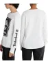 Timberland Ls Front Stack Logo Tee Timberland Ls Front Stack Logo Tee Férfi Hosszú ujjú póló P54-Wht