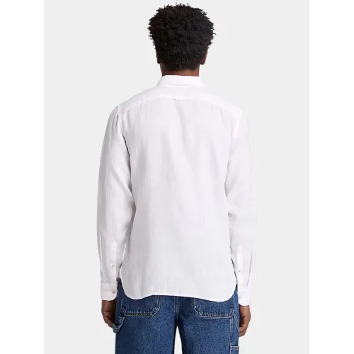 Timberland Linen Shirt Férfi Ing 100-White