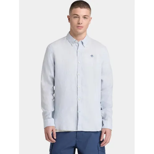 Timberland Linen Shirt Férfi Ing A7E-Gray Dawn