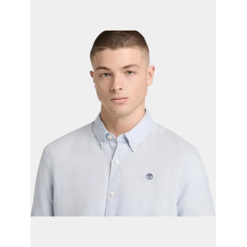 Timberland Linen Shirt Férfi Ing A7E-Gray Dawn