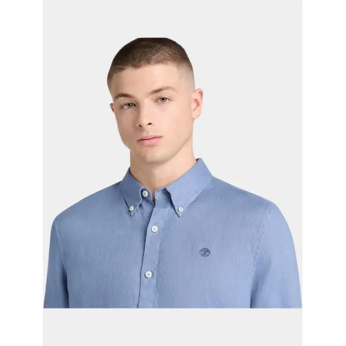 Timberland Linen Shirt Férfi Ing B88-Stone Wash
