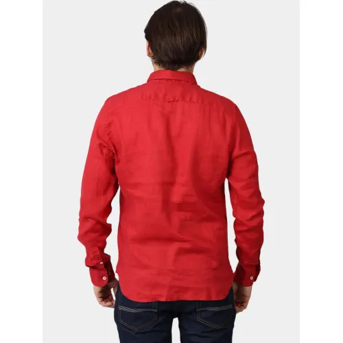 Timberland Linen Shirt Férfi Ing N96-American Beauty