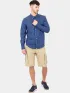 Timberland TFO Cotton/Linen Long Sleeve Shirt Férfi Ing 288-Dark Denim