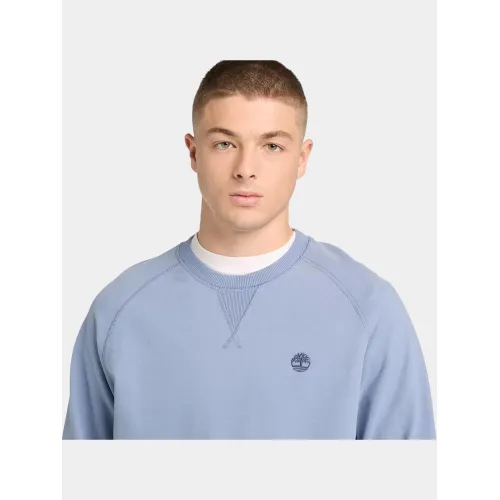 Timberland Loopback Crew Neck Sweatshirt Férfi Pulóver B88-Stone Wash
