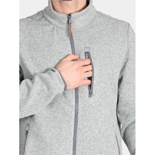 Timberland Melange Fleece Jacket Férfi Polár, Softshell, Középréteg 052-Medium Grey Heather
