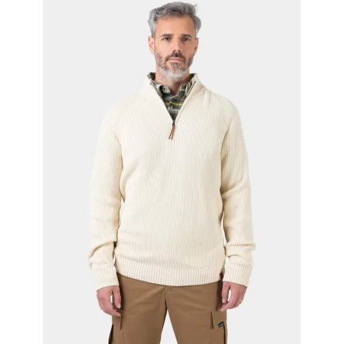 Timberland Textured 1/4 Zip Swetaer Férfi Pulóver EFL-Angora