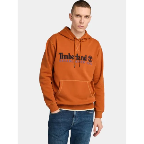Timberland 1973 Embroidery Logo Hoodie Timberland 1973 Embroidery Logo Hoodie Férfi Pulóver 888-Umber