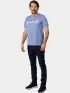 Timberland Linear Logo Short Sleeve Tee Férfi Póló B88-Stone Wash