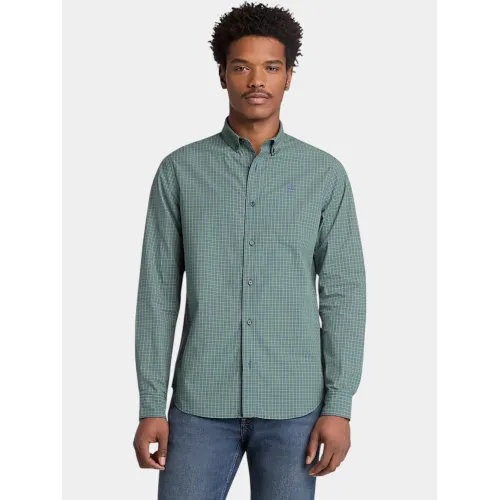 Timberland Micro Plaid Poplin Shirt Férfi Ing A7F-American Beauty