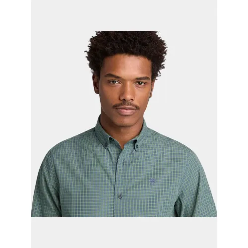 Timberland Micro Plaid Poplin Shirt Férfi Ing A7F-American Beauty