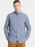 Timberland Micro Plaid Poplin Shirt Férfi Ing A7P-Stone Wash
