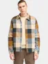 Timberland Sherpa Lined Plaid Overshirt Timberland Sherpa Lined Plaid Overshirt Férfi Utcai Kabát EI2-Dark Wheat B Yd