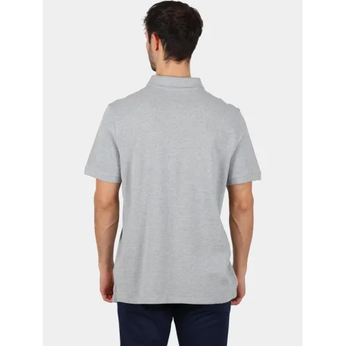Timberland Pique Short Sleeve Polo Férfi Galléros póló 052-Medium Grey Heather