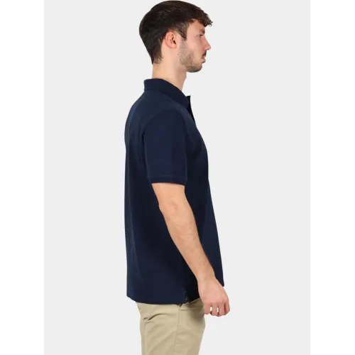 Timberland Pique Short Sleeve Polo Férfi Galléros póló 433-Dark Sapphire