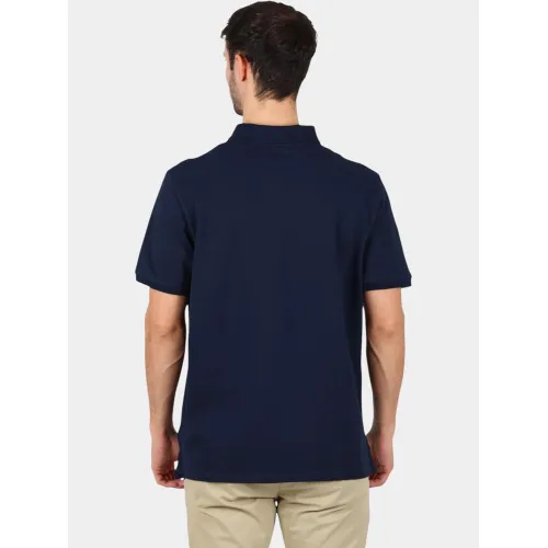 Timberland Pique Short Sleeve Polo Férfi Galléros póló 433-Dark Sapphire