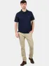 Timberland Pique Short Sleeve Polo Férfi Galléros póló 433-Dark Sapphire