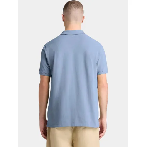 Timberland Pique Short Sleeve Polo Férfi Galléros póló B88-Stone Wash