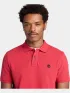 Timberland Pique Short Sleeve Polo Férfi Galléros póló N96-American Beauty