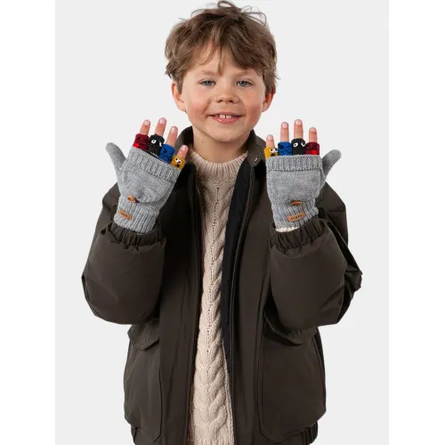 Barts Puppeteer Bumgloves Kiegészítő Kesztyű 02-heather grey