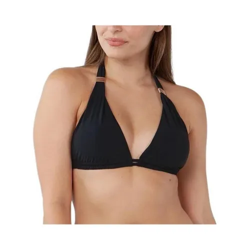 Barts Solid Halter Triangle Női Bikini 01-black