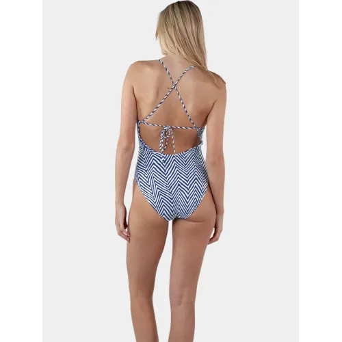 Barts Yankun Plunge One Piece Női Bikini 38-denim
