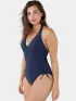 Barts Solid Halter One Piece Női Úszódressz 03-navy