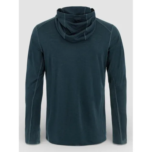 Fjallraven Abisko Wool Hoodie M Férfi Hosszú ujjú póló 555-Dark Navy