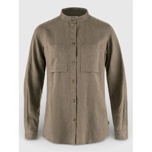 Fjallraven Övik Hemp Shirt LS W Női Ing, Blúz 244-Suede Brown