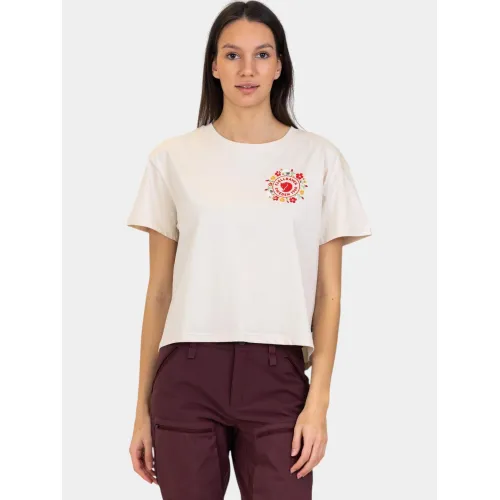 Fjallraven Fjällblomster Logo T-shirt W Női Póló 113-Chalk White