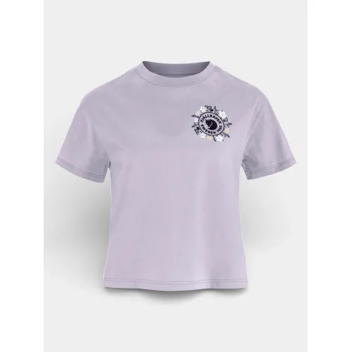 Fjallraven Fjällblomster Logo T-shirt W Női Póló 452-Lavender Mist