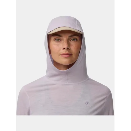 Fjallraven Abisko Wool Hoodie W Női Fitness felső 452-Lavender Mist
