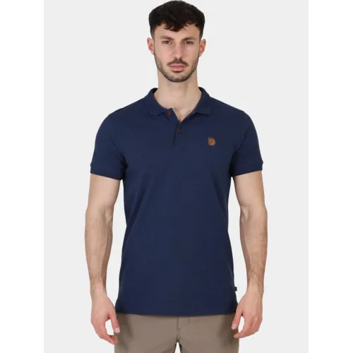 Fjallraven Övik Polo Shirt M Férfi Galléros póló 560-Navy