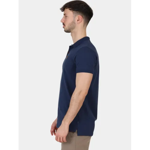 Fjallraven Övik Polo Shirt M Férfi Galléros póló 560-Navy